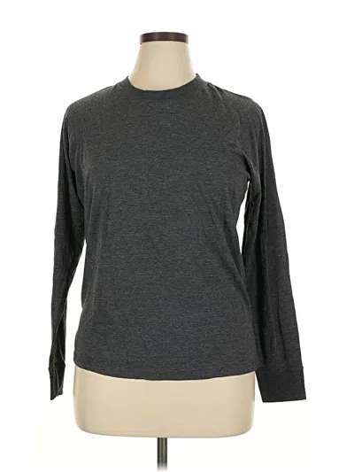Pre-owned Lunya Long Sleeve T-shirt In Gray