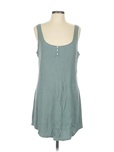 Pre-owned Victoria's Secret Tank Top Teal Strapless Neckline Tops In Blue