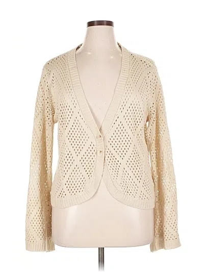 Pre-owned By Design Cardigan Sweater In White