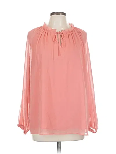 Pre-owned Talbots Long Sleeve Blouse In Pink