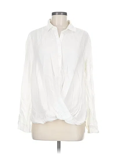 Pre-owned Beachlunchlounge Long Sleeve Blouse In White
