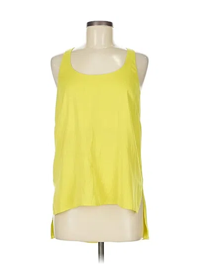 Pre-owned Bcbgmaxazria Sleeveless Top Yellow Halter Neckline Tops