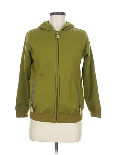 Pre-owned Quiksilver Zip Up Hoodie In Green