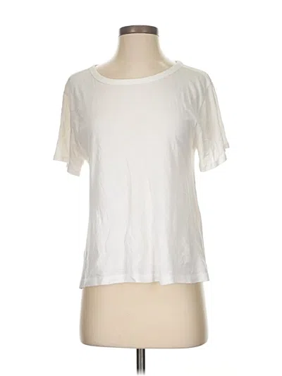 Pre-owned Bp. Short Sleeve Top Ivory Crew Neck Tops In White