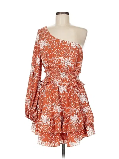 Pre-owned Here Comes The Sun Cocktail Dress In Orange