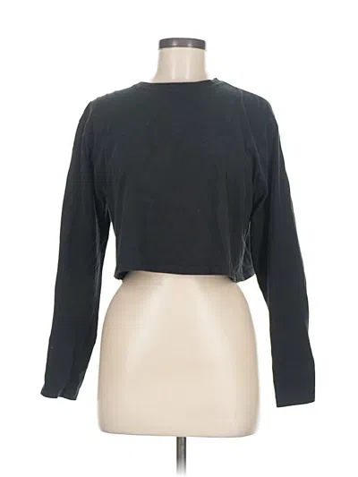 Pre-owned Good American Long Sleeve T-shirt In Black