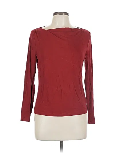 Pre-owned Polo Ralph Lauren 3/4 Sleeve T-shirt In Burgundy