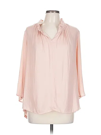 Pre-owned Ann Taylor 3/4 Sleeve Blouse In Pink