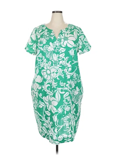 Pre-owned Talbots Casual Dress In Green