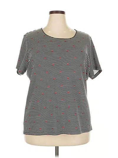 Pre-owned Karen Scott Short Sleeve T-shirt In Gray