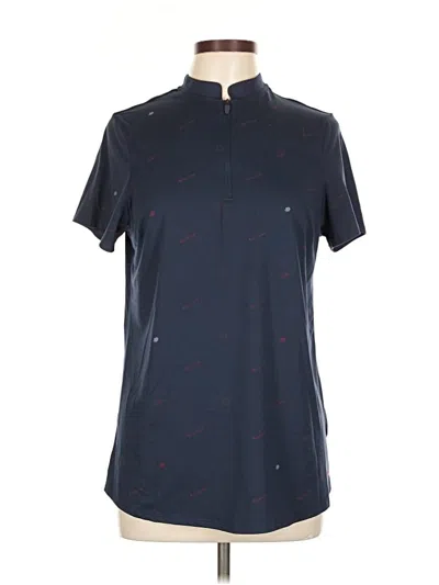 Pre-owned Puma Short Sleeve Polo Shirt In Blue