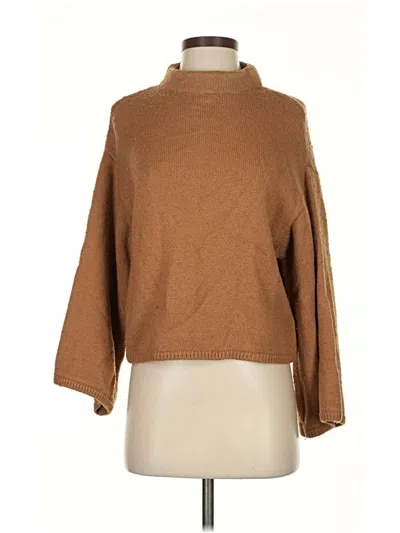 Pre-owned Anne Klein Turtleneck Sweater In Brown