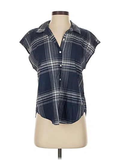 Pre-owned Lucky Brand Sleeveless Button Down Shirt In Blue