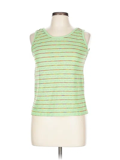 Pre-owned Unbranded Tank Top Green Square Neckline Tops