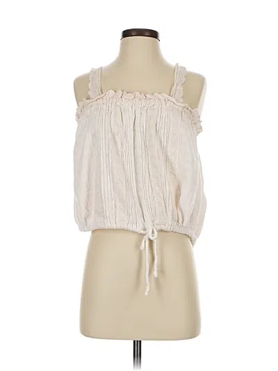 Pre-owned Free People Tank Top Ivory Halter Neckline Tops In White