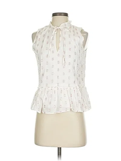 Pre-owned J.crew Factory Store Sleeveless Blouse In White