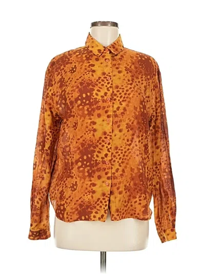 Pre-owned Los Angeles Atelier & Other Stories Long Sleeve Blouse In Orange