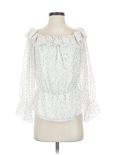 Pre-owned Vince Camuto 3/4 Sleeve Blouse In White