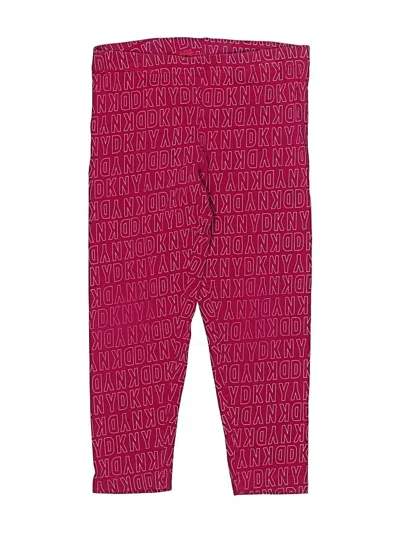 Pre-owned Dkny Kids' Leggings In Pink