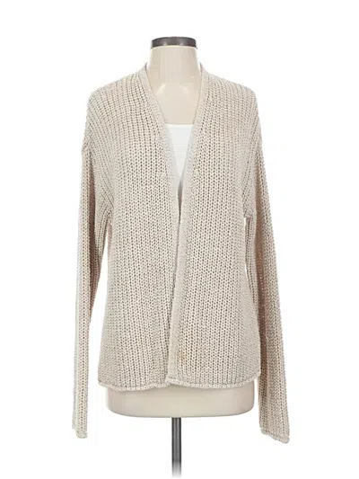 Pre-owned Velvet By Graham & Spencer Cardigan Sweater In White