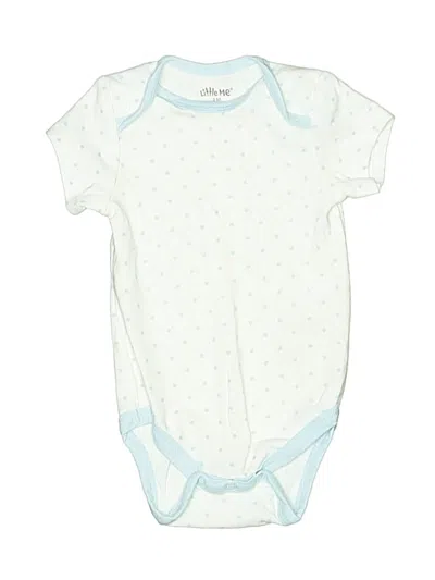 Pre-owned Little Me Babies' Short Sleeve Onesie In Blue