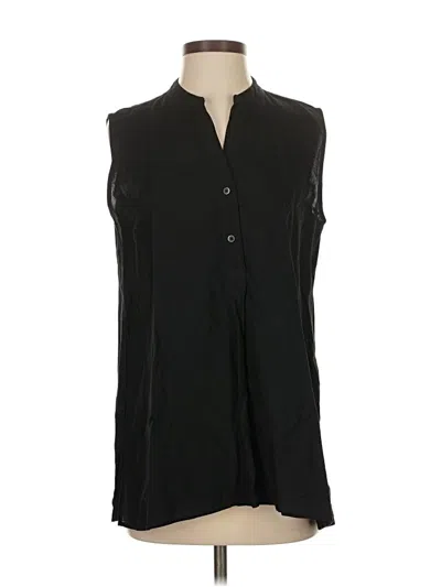 Pre-owned Uniqlo Sleeveless Button Down Shirt In Black