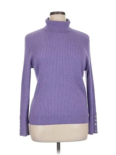 Pre-owned Talbots Turtleneck Sweater In Purple