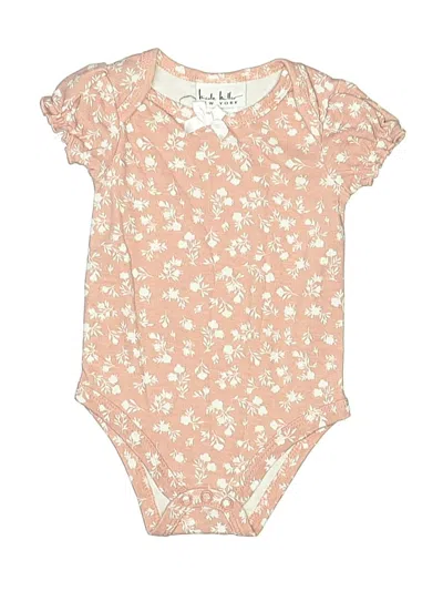 Pre-owned Nicole Miller Babies' Short Sleeve Onesie In Brown