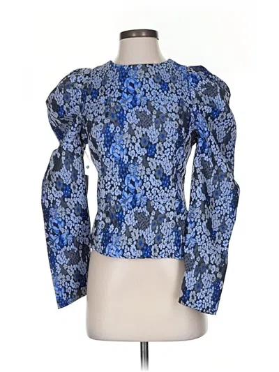 Hyacinth House Long Sleeve Blouse In Blue