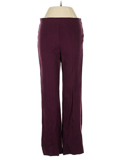 Pre-owned Ann Taylor Dress Pants In Burgundy