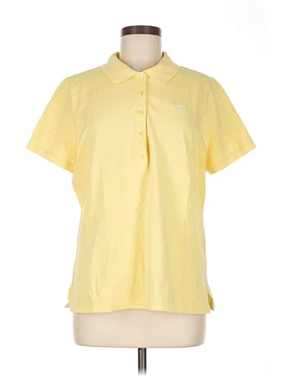 Pre-owned Talbots Short Sleeve Polo Shirt In Yellow