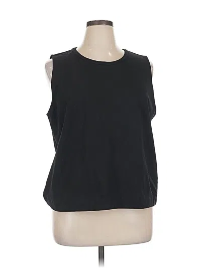 Pre-owned Ann Taylor Sleeveless Top Black Boatneck Tops