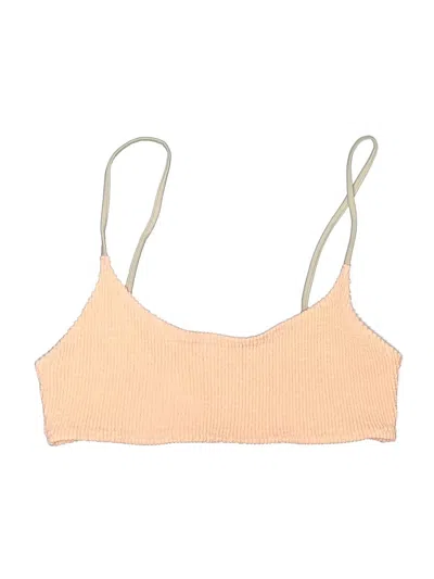 Pre-owned Weekday Swimsuit Top Tan Swimwear In Brown