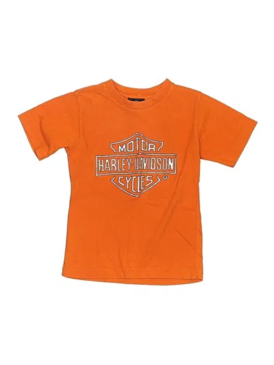Pre-owned Harley Davidson Kids'  Short Sleeve T-shirt In Orange
