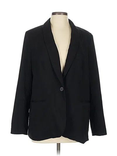 Pre-owned Popsugar Blazer Jacket In Black