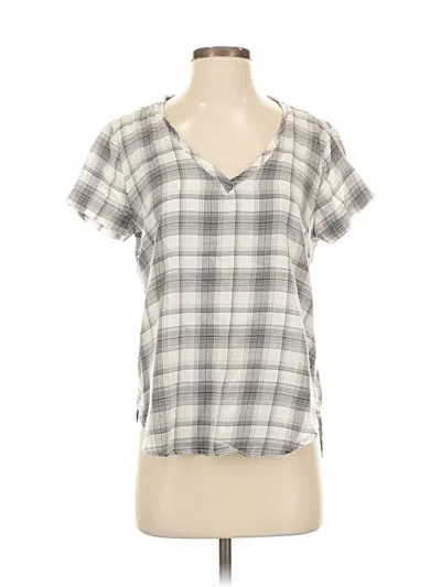 Pre-owned Cloth & Stone Short Sleeve Blouse In Gray