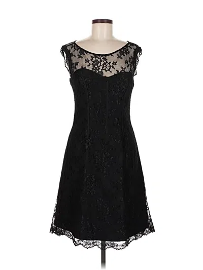 Pre-owned ml Monique Lhuillier Cocktail Dress In Black