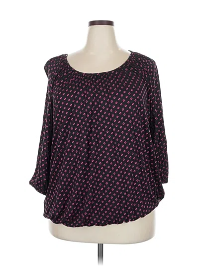 Pre-owned Michael Michael Kors 3/4 Sleeve Blouse In Purple