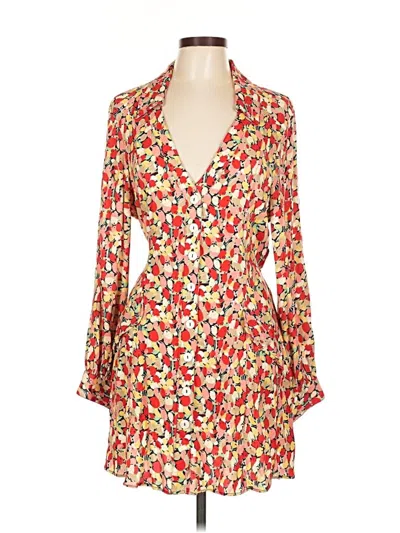 Pre-owned Rixo London Cocktail Dress In Red