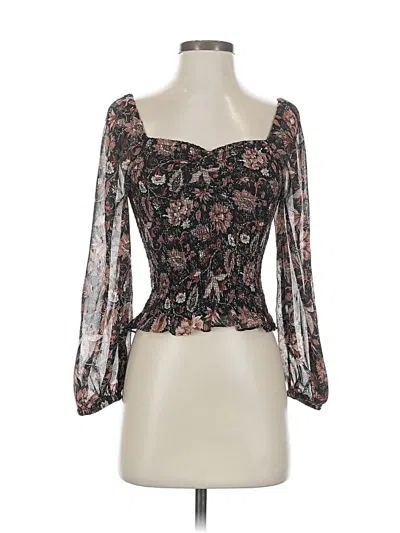 Pre-owned Madewell 3/4 Sleeve Blouse In Black