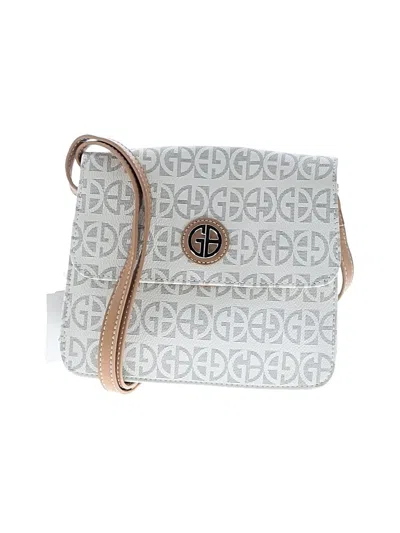 Pre-owned Giani Bernini Crossbody Bag In White