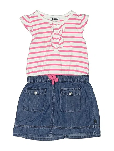 Pre-owned Dkny Kids' Dress In Pink