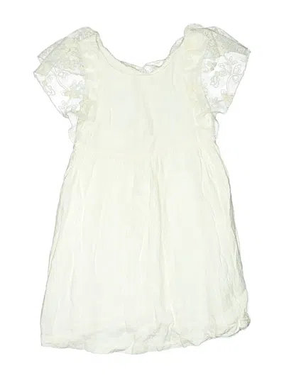 Pre-owned Zara Kids' Dress In White