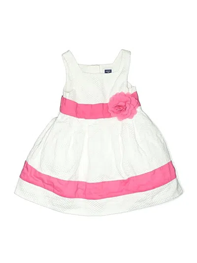 Pre-owned Janie And Jack Kids' Special Occasion Dress In White