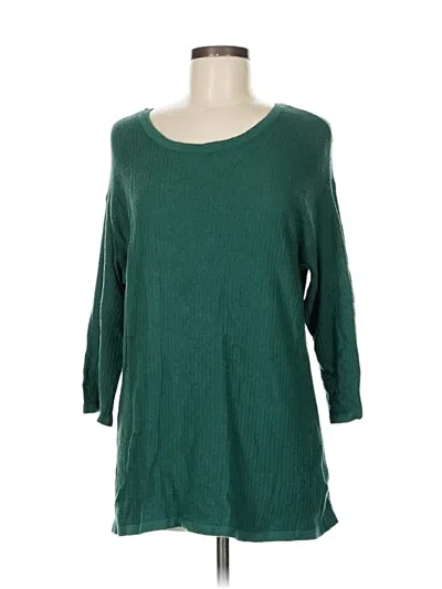 Pre-owned Anne Klein Pullover Sweater In Green