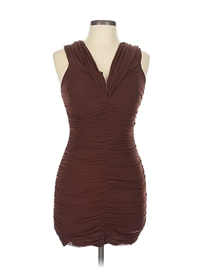 Pre-owned Privy Cocktail Dress In Brown