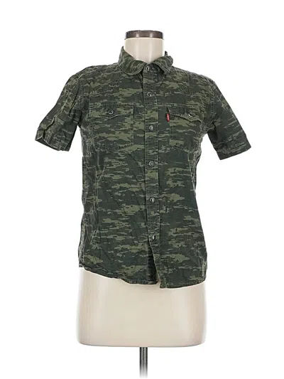 Pre-owned Levi's Short Sleeve Button Down Shirt In Green