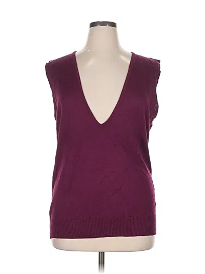 Pre-owned Ny Collection Sleeveless T-shirt In Burgundy