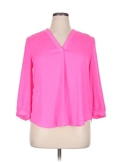 Pre-owned Vince Camuto 3/4 Sleeve Blouse In Pink