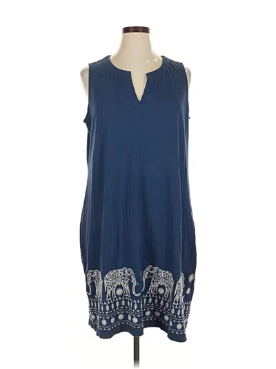 Pre-owned Jjill Casual Dress In Blue